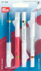 Prym chalk pencils + brush white/pink/blue