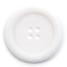 4 Hole White Buttons -  34mm