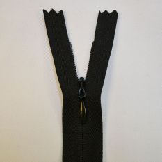 Black Invisible Concealed Zips