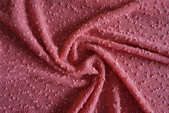 Ex Designer Textured Bobble Knit Jersey - Coral