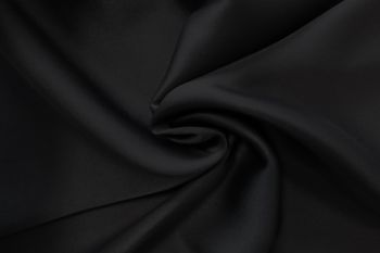 Deadstock Designer Polyester Satin Lining In Black
