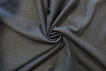 Deadstock Ex-Designer Plain Wool Suiting - Charcoal Grey - Remnant - 1.6M