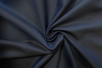 Deadstock Ex-Designer Plain Wool Suiting - Marine Blue Remnant - 2.8M