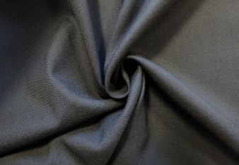 Deadstock Ex-Designer Quality Plain Wool Blend Suiting - Black - Remnant - 1.4M