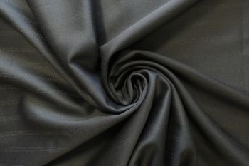 Deadstock-Designer Fine Wool Stripe Suiting - Grey - Remnant - 2.5M
