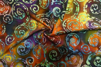 100% Cotton Luxury TyeDye Batik Printed Fabric - OTL6052